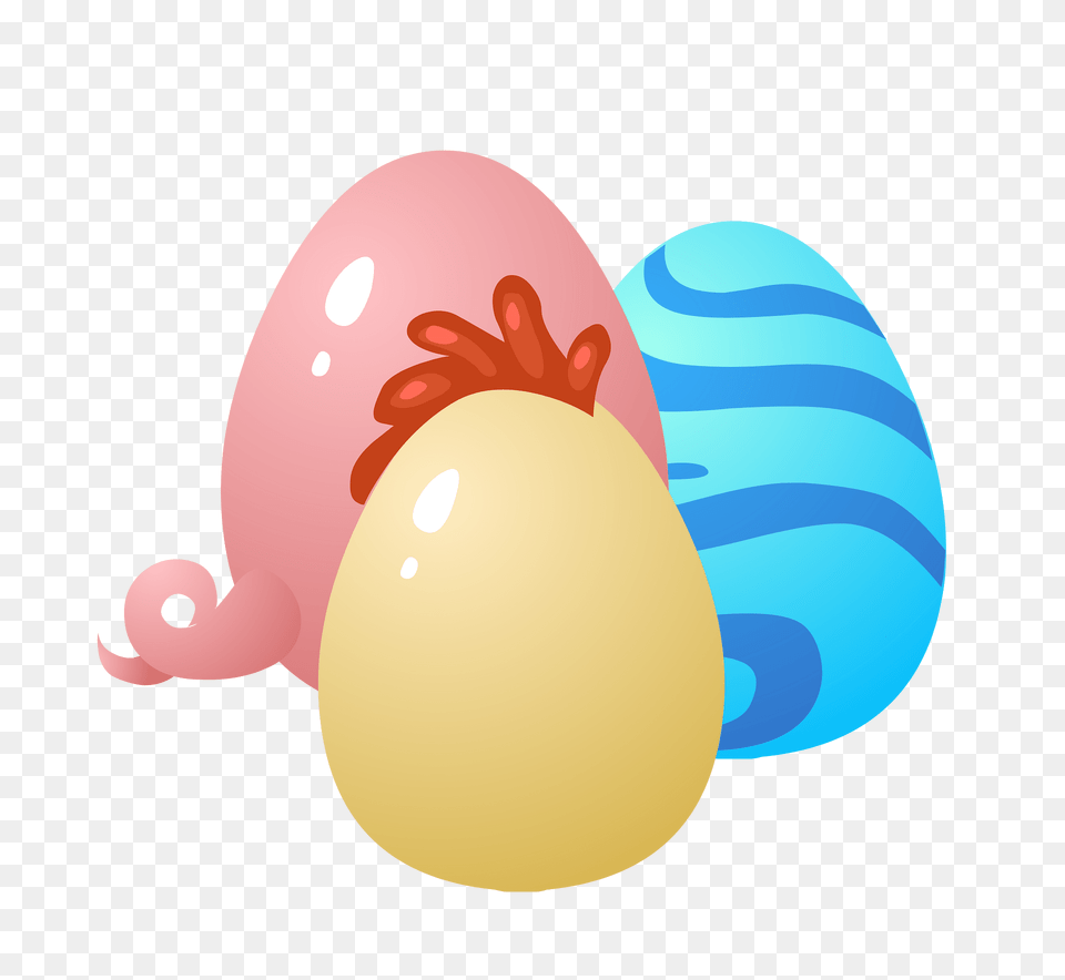 Fantasy Npc Three Colored Eggs Clipart, Easter Egg, Egg, Food Free Png Download