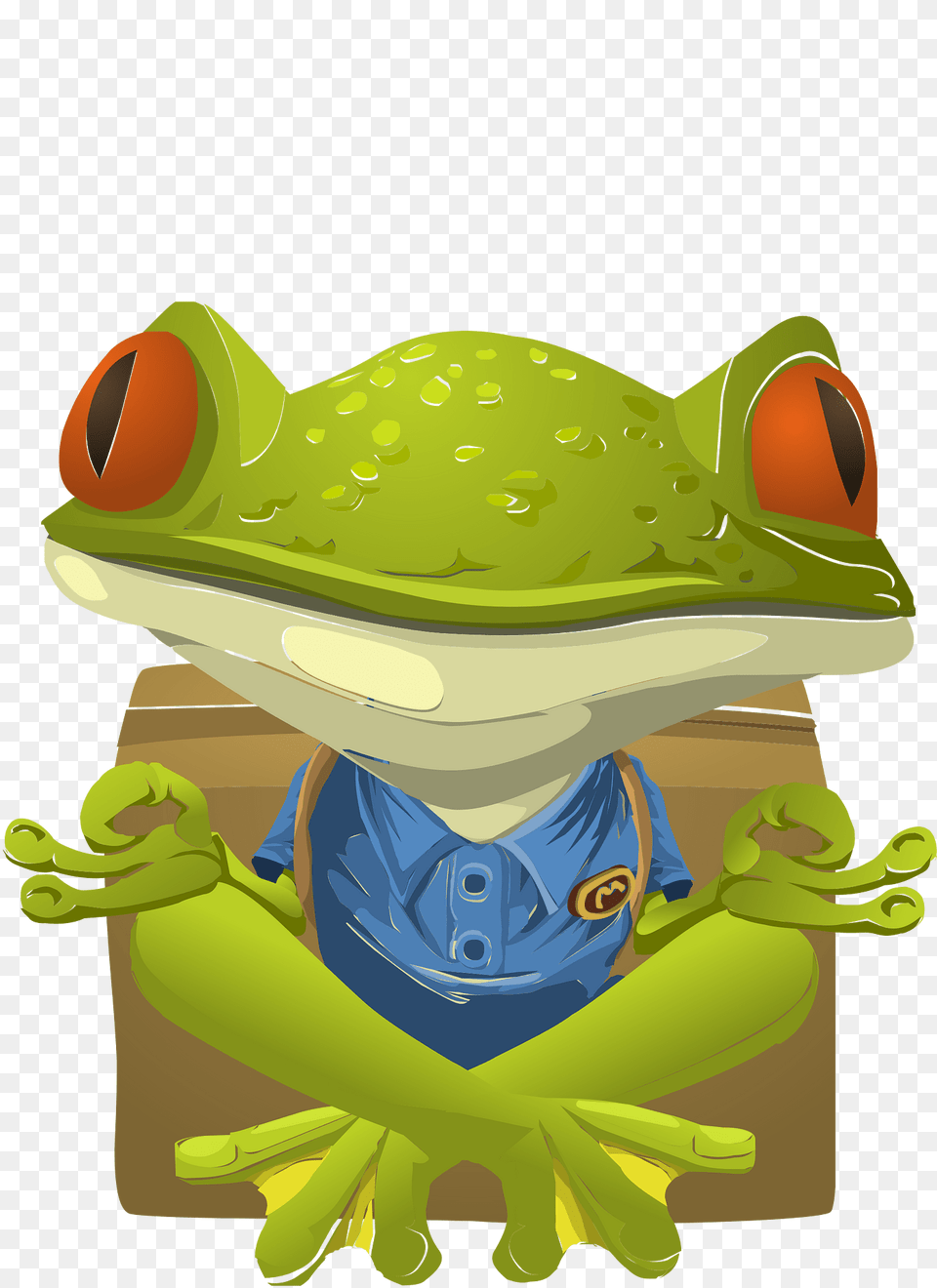 Fantasy Npc Yoga Frog Clipart, Amphibian, Animal, Wildlife, Tree Frog Free Transparent Png