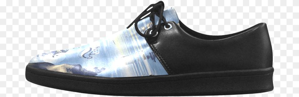 Fantasy World With Flying Rocks Over The Sea Brogue Leather, Clothing, Footwear, Shoe, Sneaker Free Transparent Png
