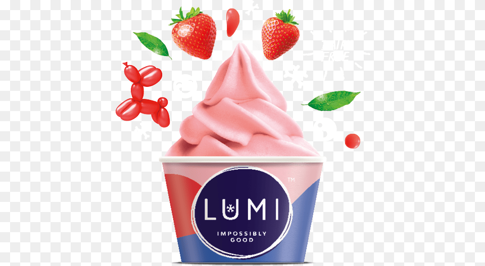 Faq Lumi Strawberry, Cream, Dessert, Food, Ice Cream Free Png Download