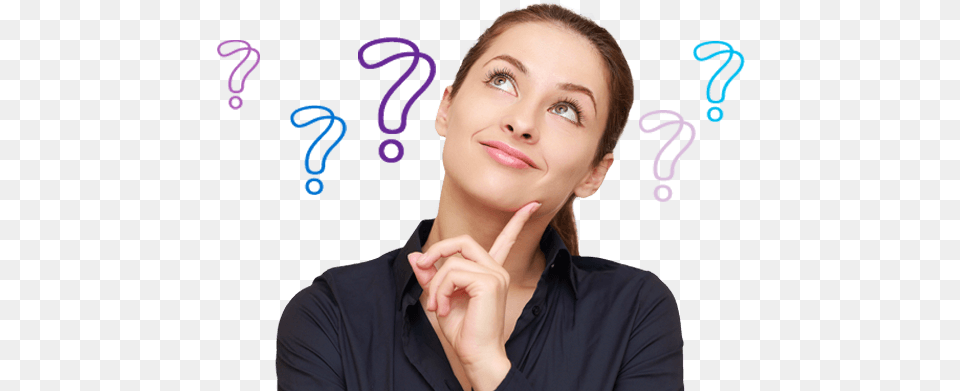 Faq Woman Thinking, Portrait, Photography, Person, Head Png