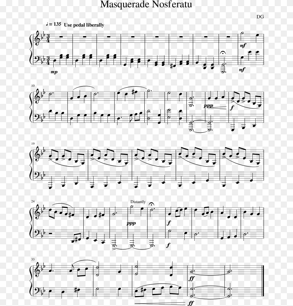 Far Cry 3 Theme Sheet Music Composed By Piano Arrangement Nils Frahm Ambre Sheet, Gray Png Image