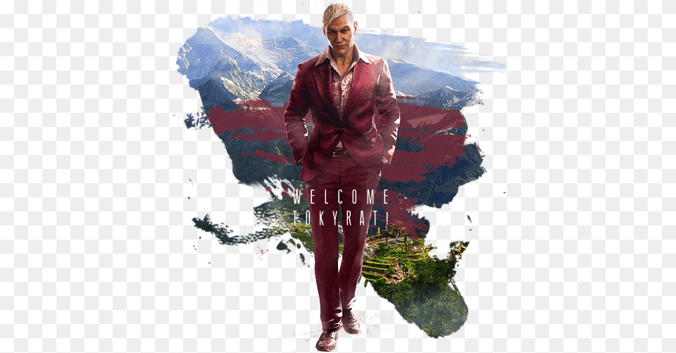 Far Cry 4 Pagan Min Crying Video Game, Adult, Suit, Person, Man Png Image