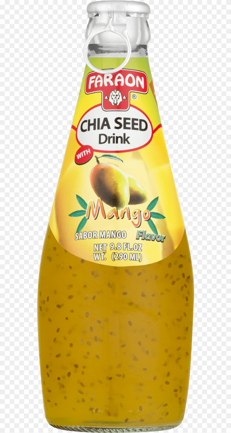 Faraon Chia Seed Drink With Mango Flavor 98 Fl Oz, Alcohol, Beer, Beverage, Food Free Transparent Png