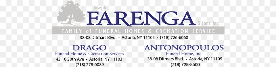 Farenga Funeral Home And Cremation Service Astoria New Farenga Funeral Home Astoria Ny, Text, Outdoors, Nature, Weather Free Png Download