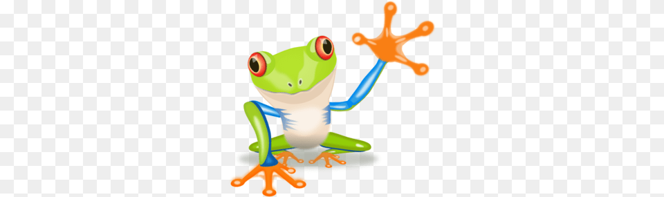 Farewell Clip Art Waving Frog Clip Art, Amphibian, Animal, Wildlife, Tree Frog Free Png Download
