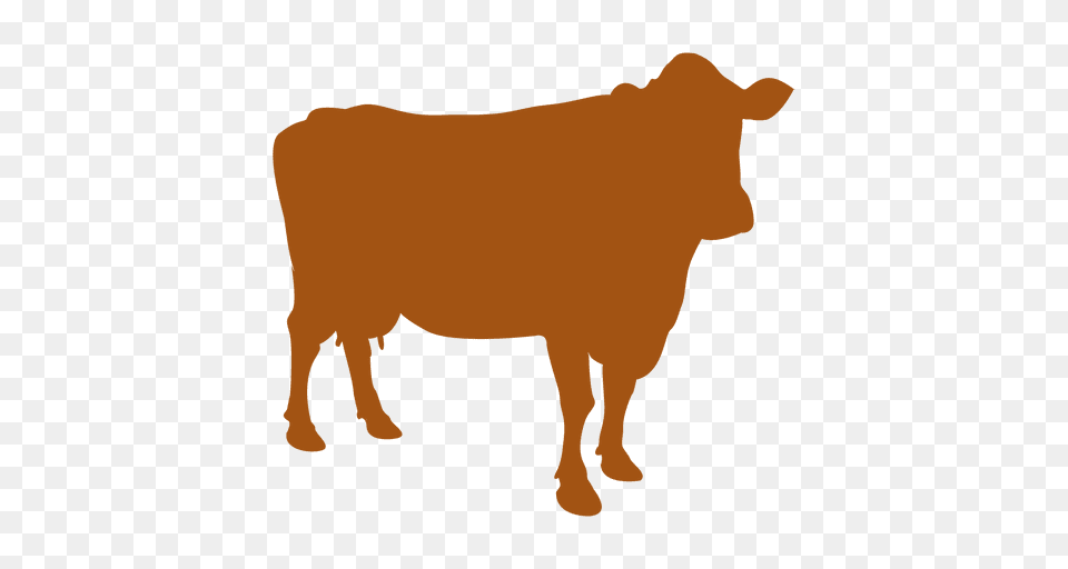 Farm Animal Cow Silhouette, Cattle, Livestock, Mammal, Bull Free Png