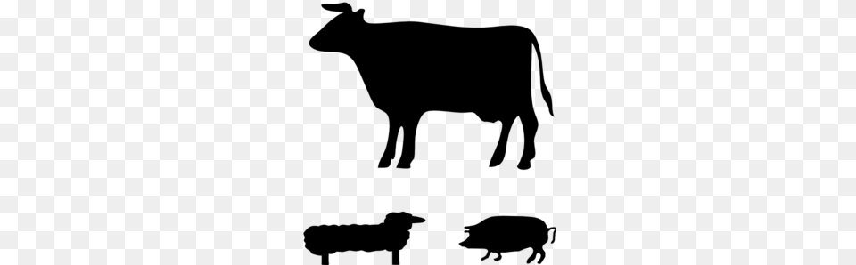 Farm Animals Clip Art, Gray Png