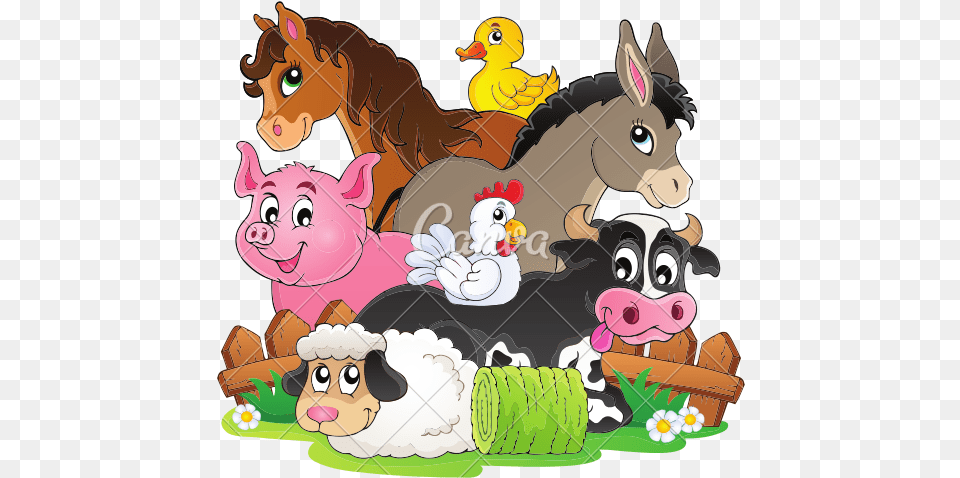 Farm Animals Clipart Community Cartoon Images Of Farm Animal Guessing Game Ppt, Face, Head, Person, Bird Png