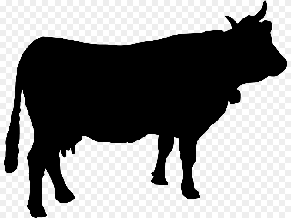 Farm Animals Clipart Silhouette, Gray Free Png