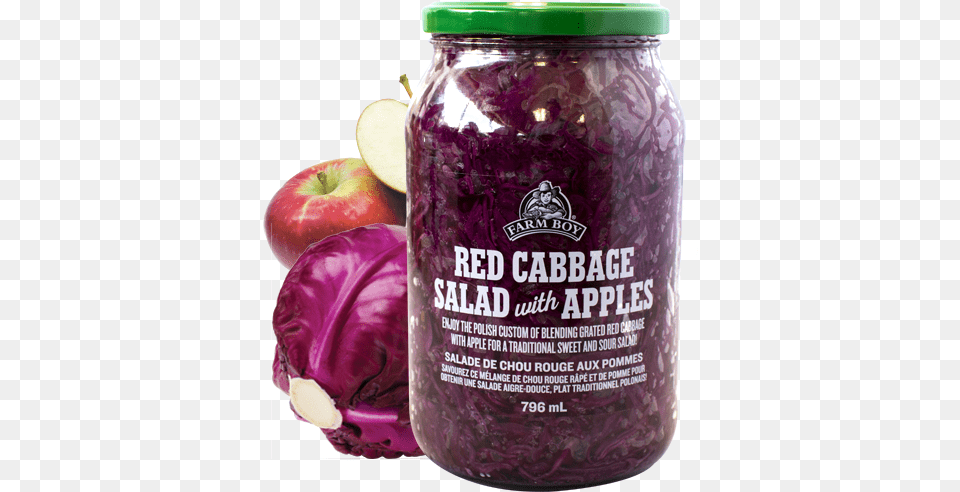 Farm Boy Red Cabbage Salad With Apples Red Cabbage, Apple, Food, Fruit, Plant Png Image