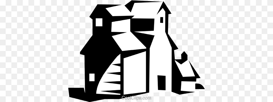 Farm Buildings Royalty Vector Clip Art Illustration, Outdoors, Nature, Countryside, Architecture Free Transparent Png