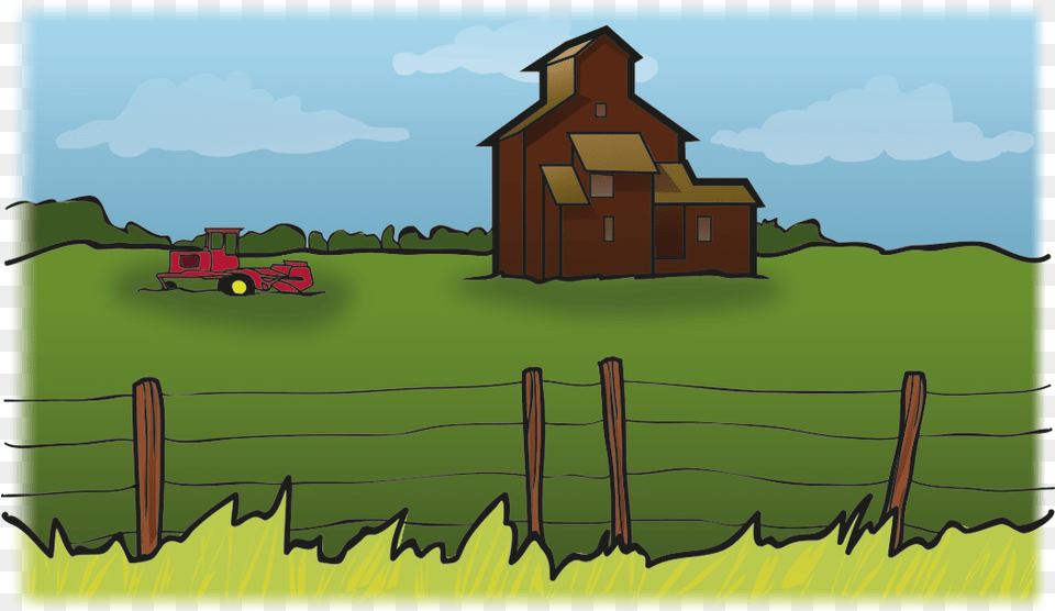 Farm Cartoon, Nature, Outdoors, Grass, Plant Png Image