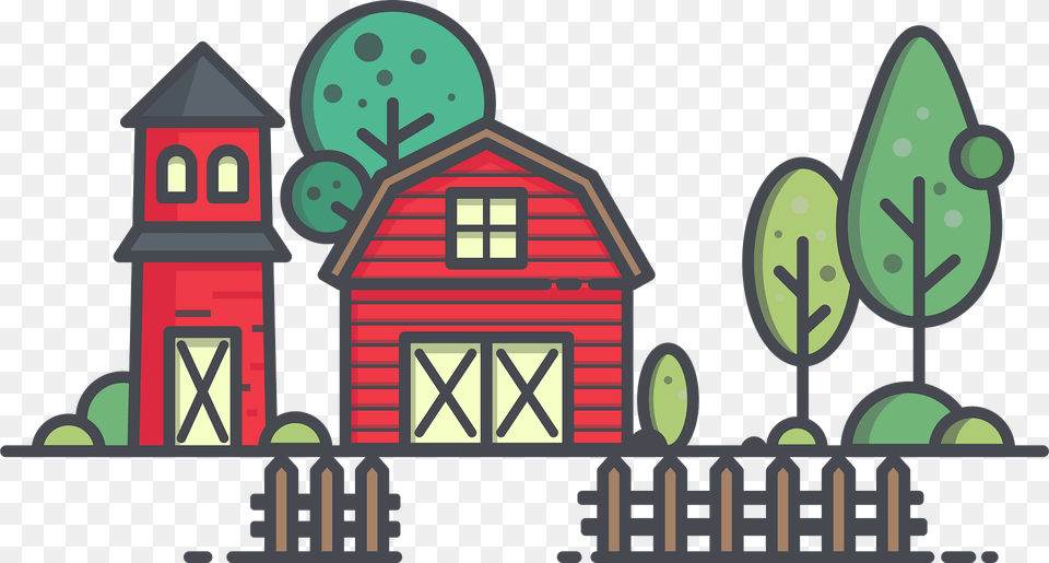 Farm Clipart, Nature, Neighborhood, Outdoors, Countryside Free Png Download