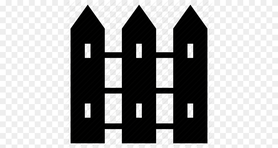 Farm Fence Black And White Farm Fence Black, Picket, Architecture, Building, Weapon Png Image