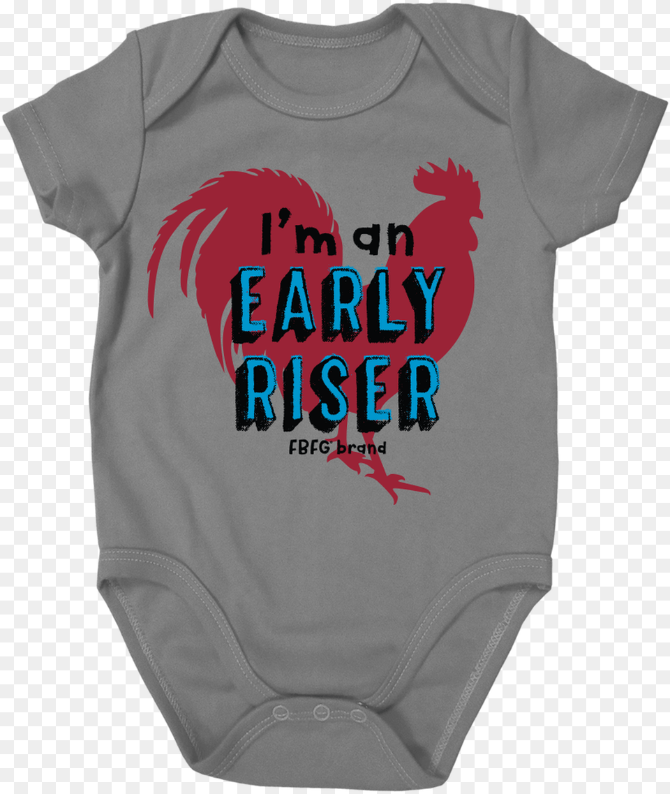 Farm Girl Boy Early Riser Chicken Onesie Active Shirt, Clothing, T-shirt Png