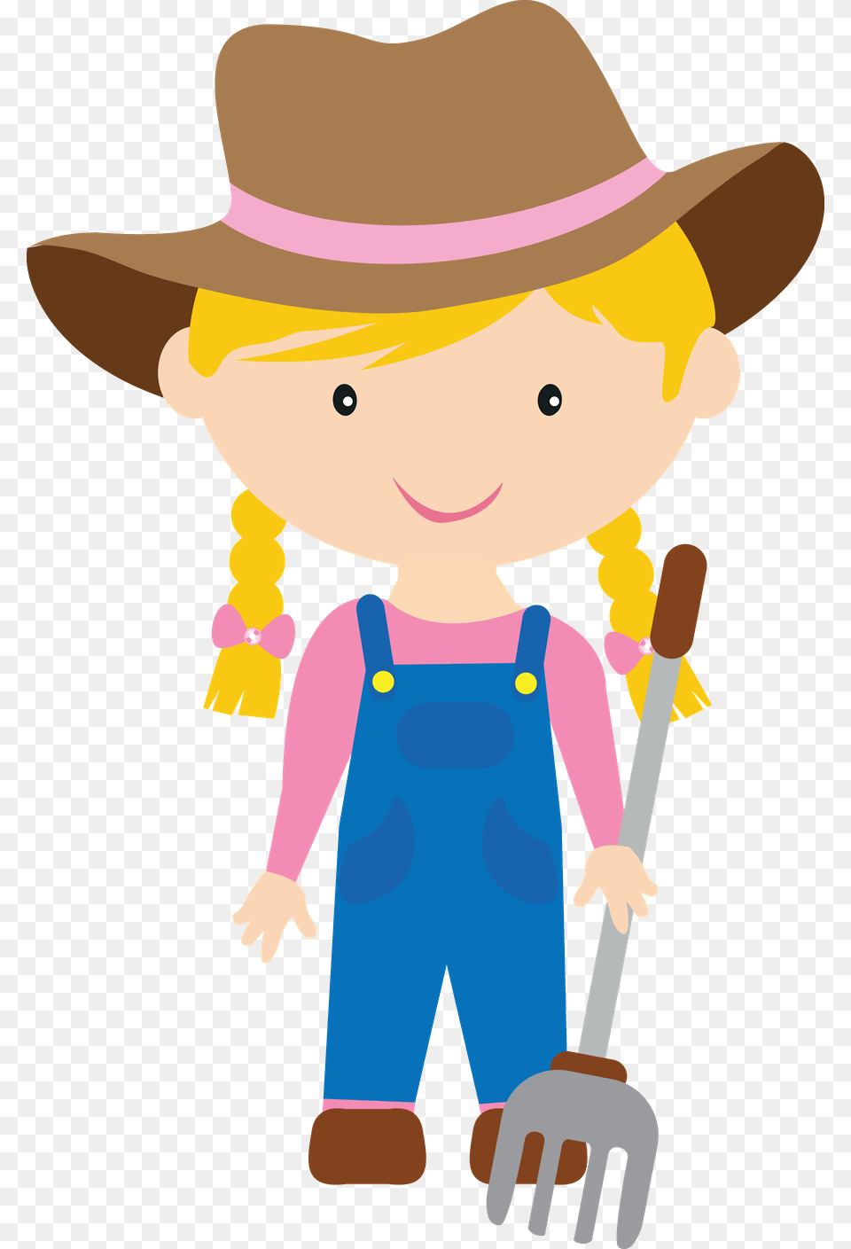 Farm Girl Clipart, Cutlery, Fork, Clothing, Hat Free Png Download