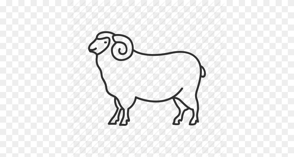 Farm Goat Livestock Mammal Meat Ram Sheep Icon, Animal Free Transparent Png