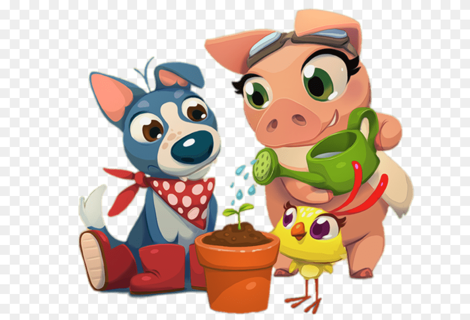 Farm Heroes Saga Friends Watering Plant, Food, Lunch, Meal, Toy Png