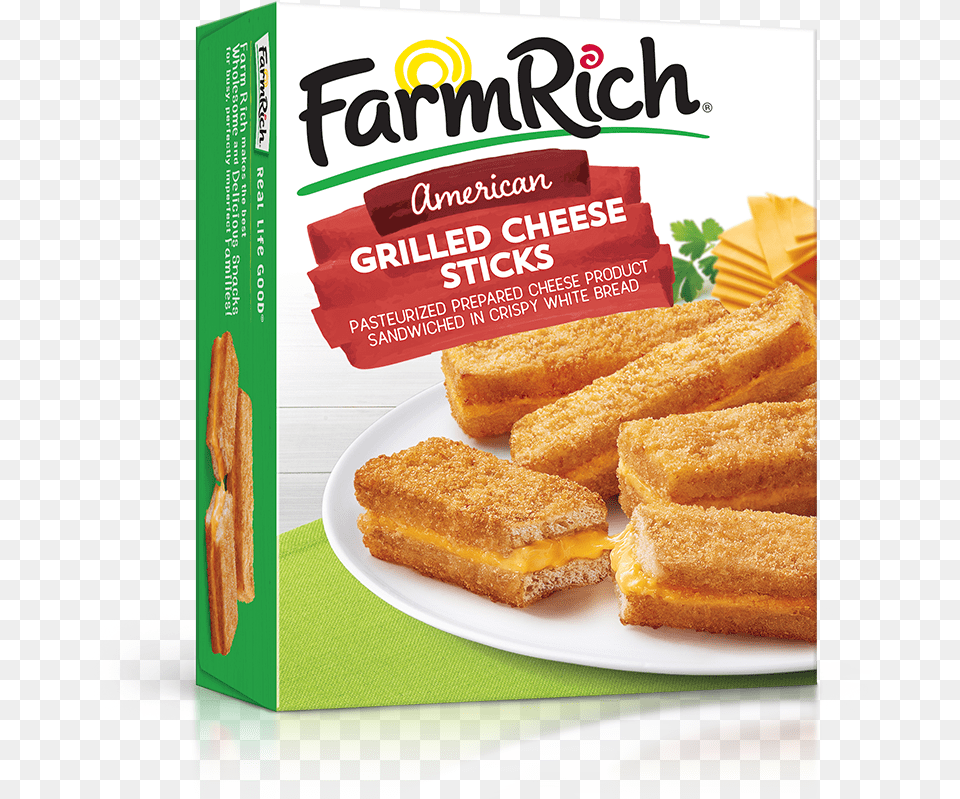 Farm Rich Grilled Cheese Sticks, Food, Lunch, Meal, Bread Free Png