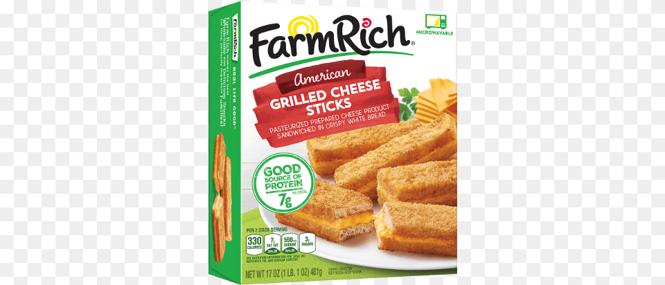 Farm Rich Grilled Cheese Sticks, Meal, Food, Lunch, Bread Png Image