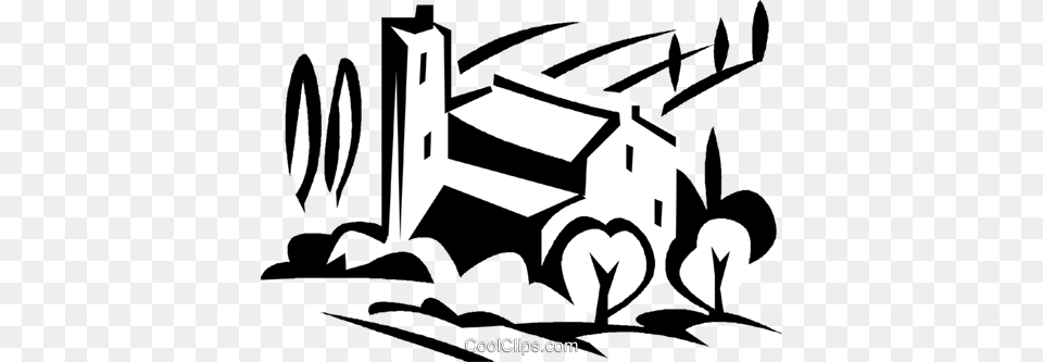 Farm Royalty Vector Clip Art Illustration, Architecture, Building, Castle, Fortress Free Transparent Png