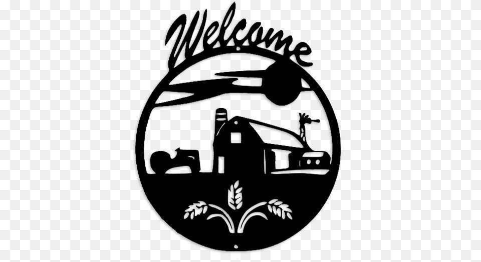Farm Scene Clipart Black And White, Emblem, Symbol, Logo, Ammunition Free Transparent Png