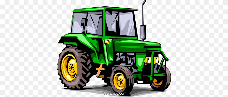 Farm Tractor Royalty Vector Clip Art Illustration, Transportation, Vehicle, Bulldozer, Machine Free Transparent Png