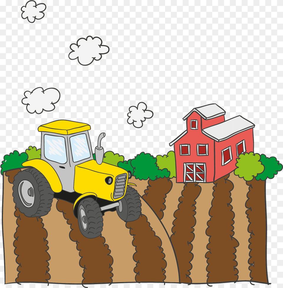 Farm Vector Field Farm, Agriculture, Outdoors, Nature, Countryside Png Image