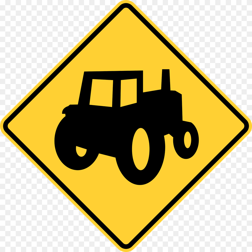 Farm Vehicles Sign In Canada Clipart, Symbol, Road Sign, Machine, Wheel Png