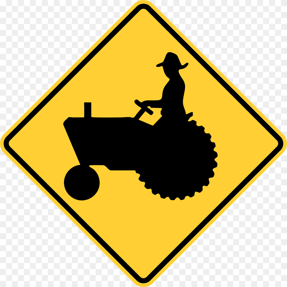 Farm Vehicles Sign In Canada Clipart, Symbol, Road Sign Png Image