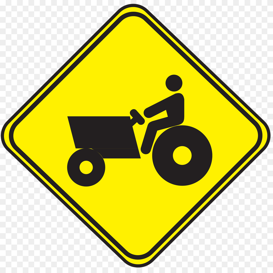 Farm Vehicles Sign In Uruguay Clipart, Symbol, Road Sign, Disk Png Image