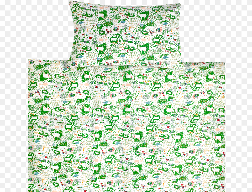 Farm Yard Toddler Cot Bed Duvet Set Throw Pillow, Quilt, Furniture, Bed Sheet Free Png Download