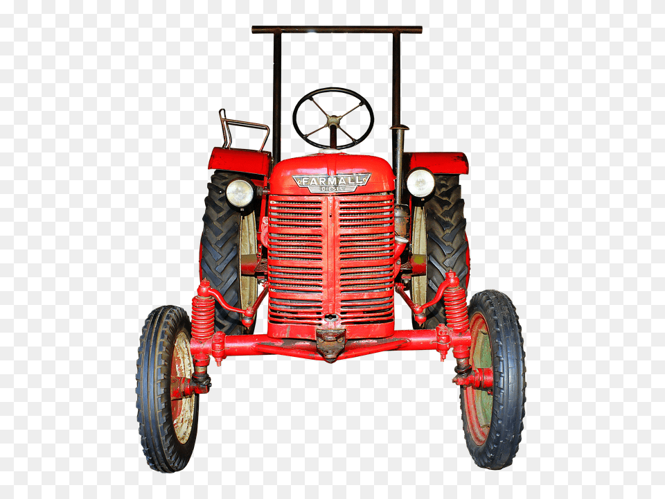 Farmall Machine, Wheel, Tractor, Transportation Free Png