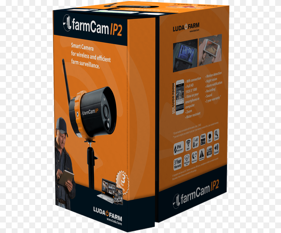 Farmcam Ip Smart Farm Security Long Distance Camera, Adult, Man, Male, Person Png Image