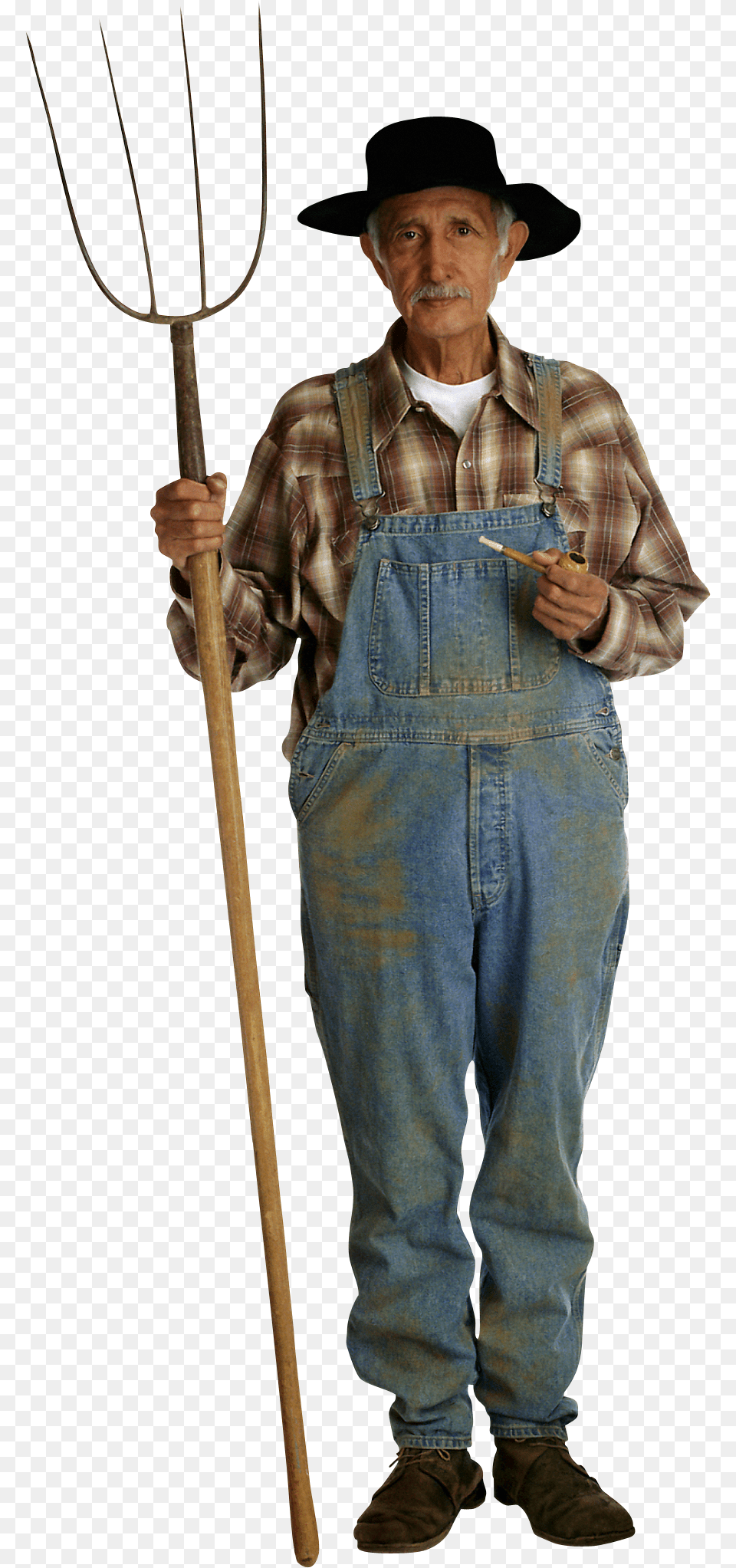 Farmer, Clothing, Pants, Hat, Adult Free Png Download