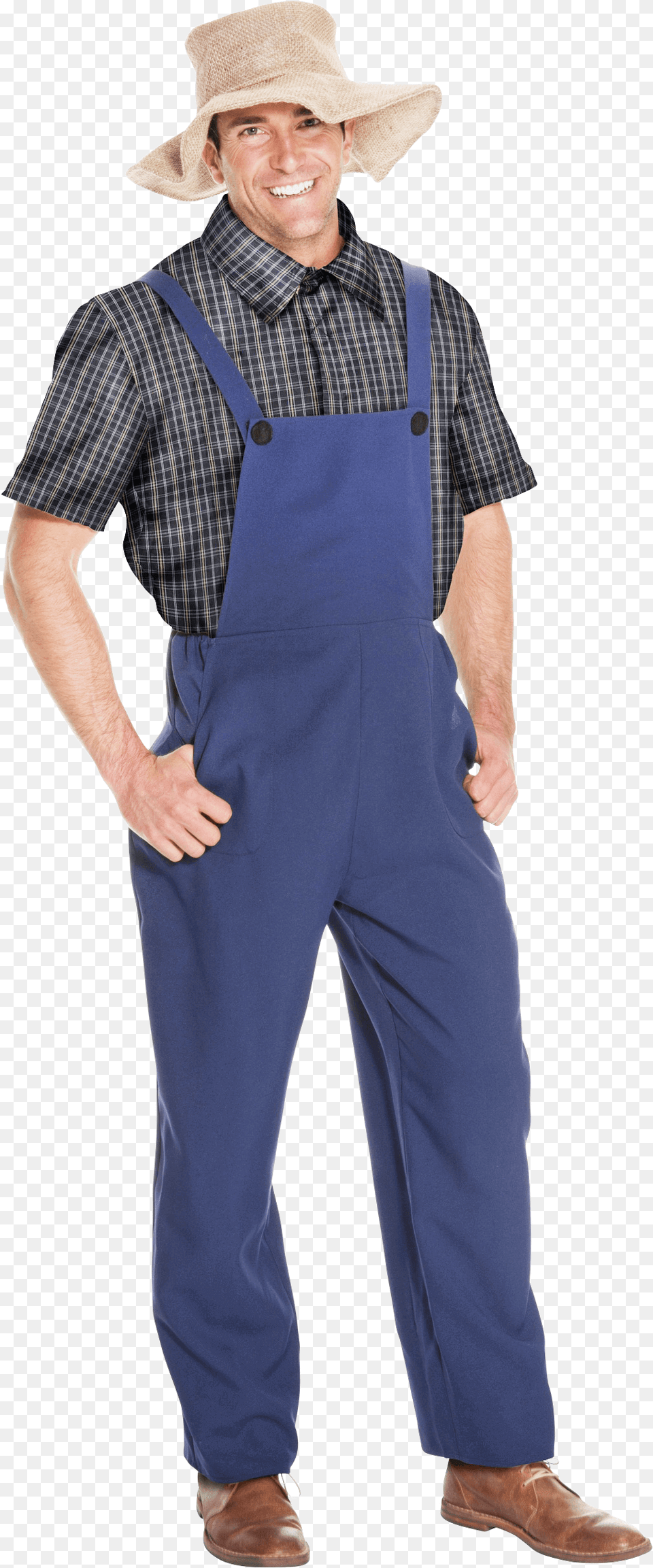 Farmer, Clothing, Pants, Hat, Adult Free Png