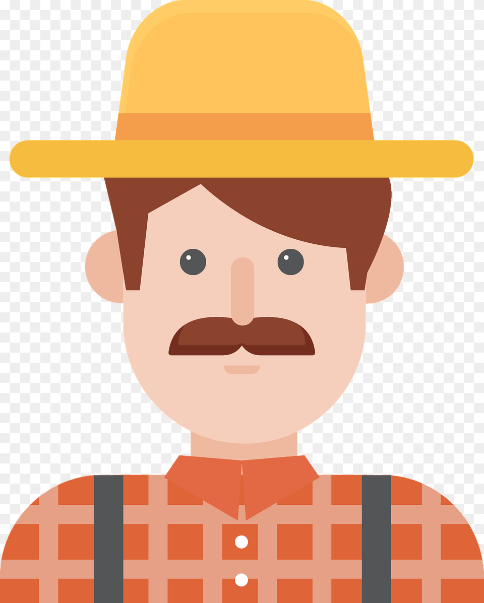 Farmer Clipart, Face, Head, Person, Clothing Png Image