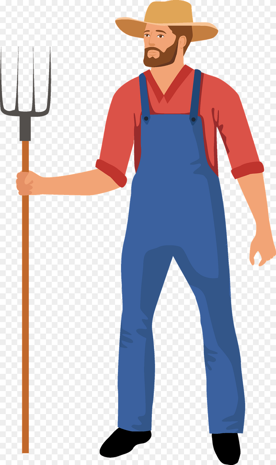 Farmer Clipart, Clothing, Pants, Adult, Male Free Png
