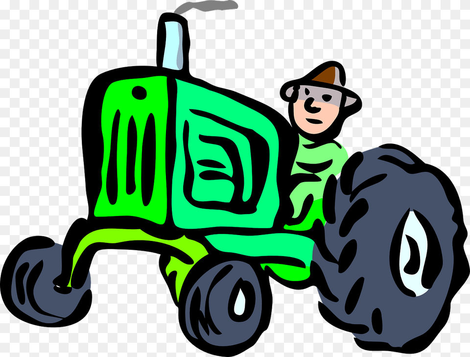 Farmer Clipart, Tractor, Transportation, Vehicle, Face Png