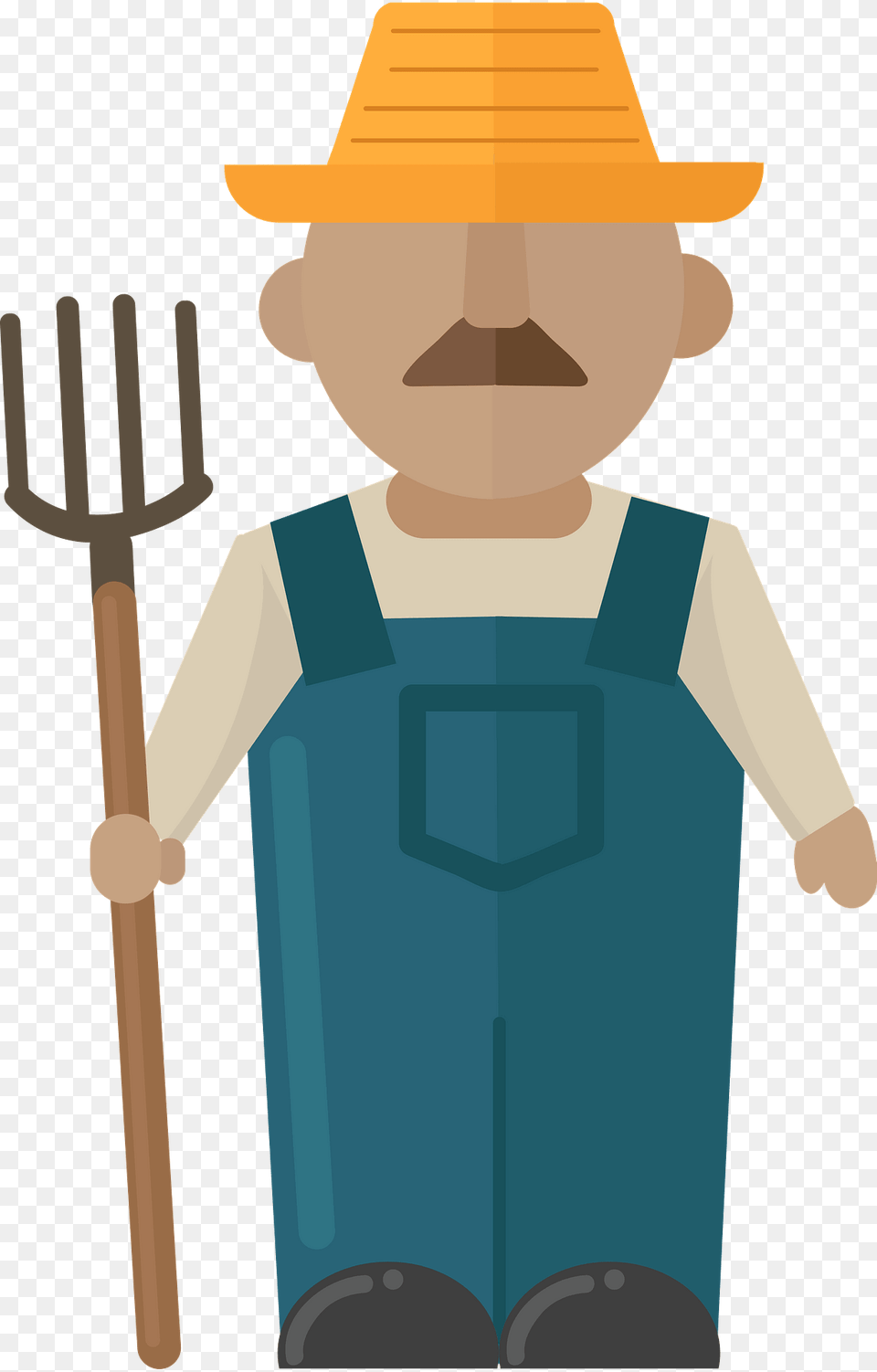 Farmer Clipart, Person, Cutlery Free Png Download