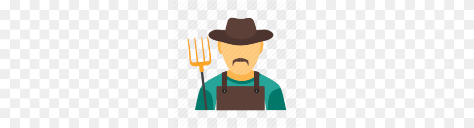Farmer Clipart Clipart, Clothing, Cutlery, Fork, Hat Png