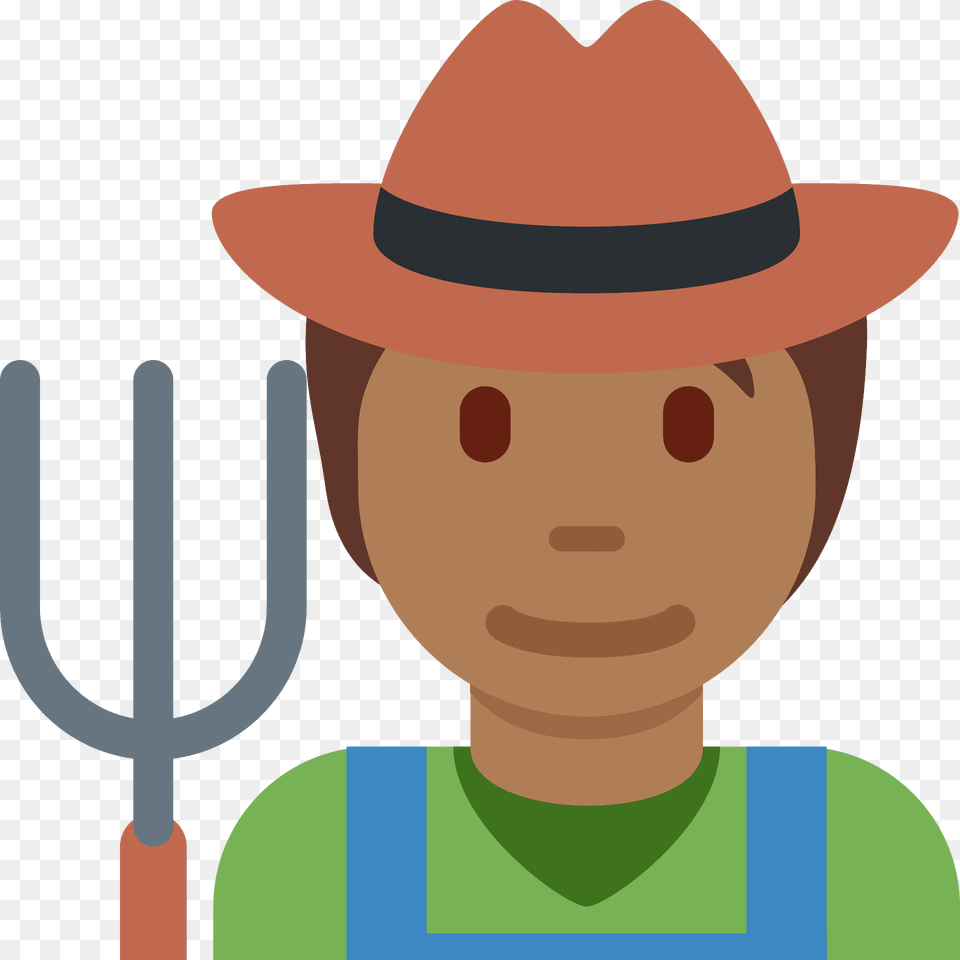 Farmer Emoji Clipart, Clothing, Hat, Person, Cowboy Hat Png