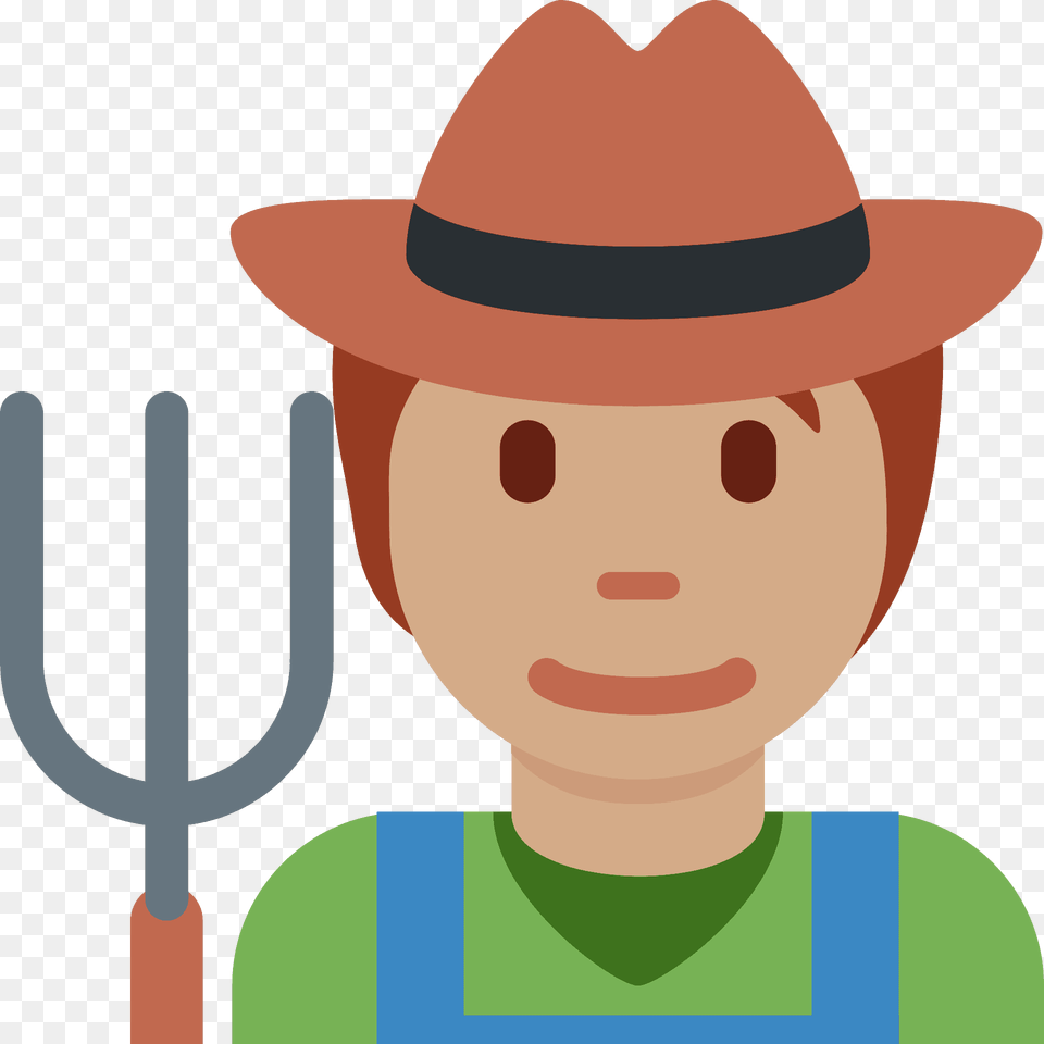 Farmer Emoji Clipart, Clothing, Hat, Person, Photography Png