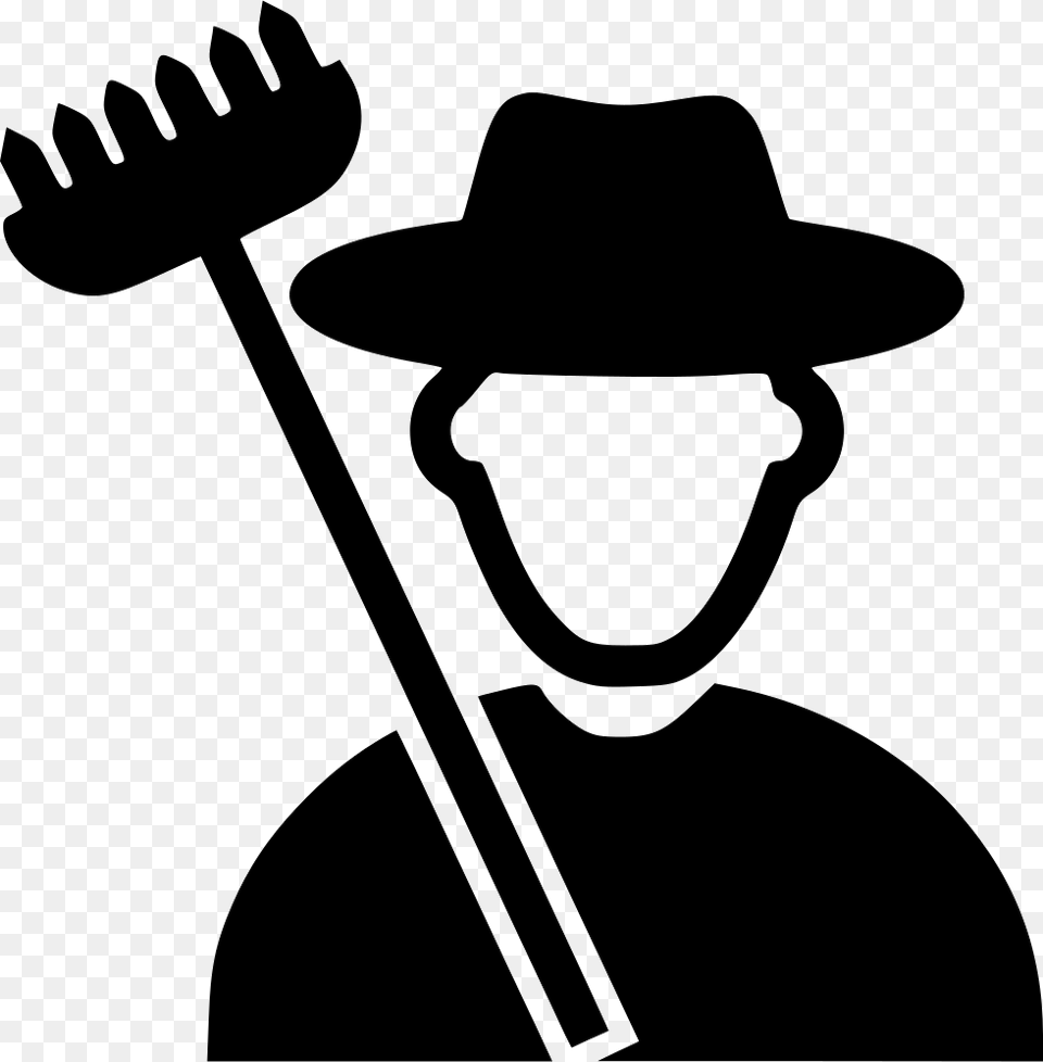 Farmer Icon, Clothing, Hat, Silhouette, Stencil Free Transparent Png