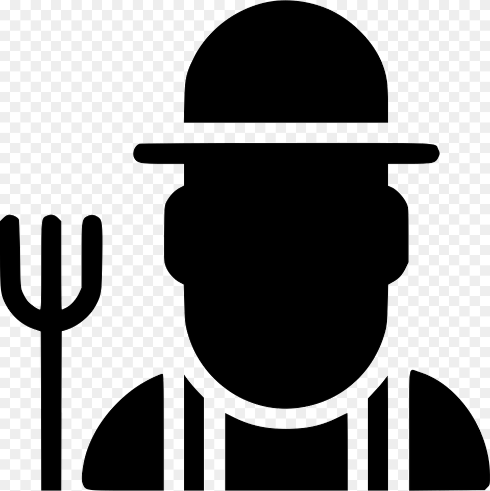 Farmer Icon Farmer, Stencil, Cutlery, Fork, Person Free Png