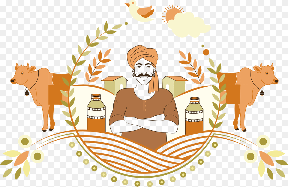 Farmer Illustration, Adult, Man, Male, Person Png