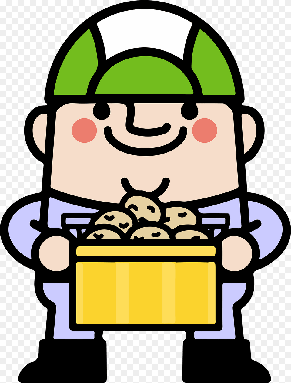 Farmer Is Holding A Box Of Potatoes Clipart, Ammunition, Grenade, Weapon, Bbq Png Image