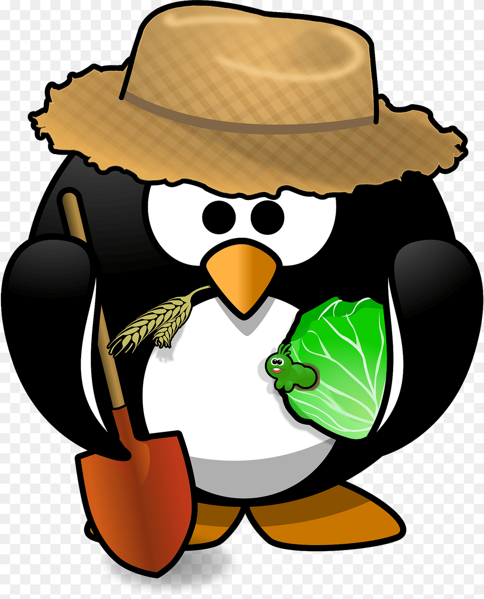 Farmer Penguin Clipart, Clothing, Hat, Baby, Person Free Png