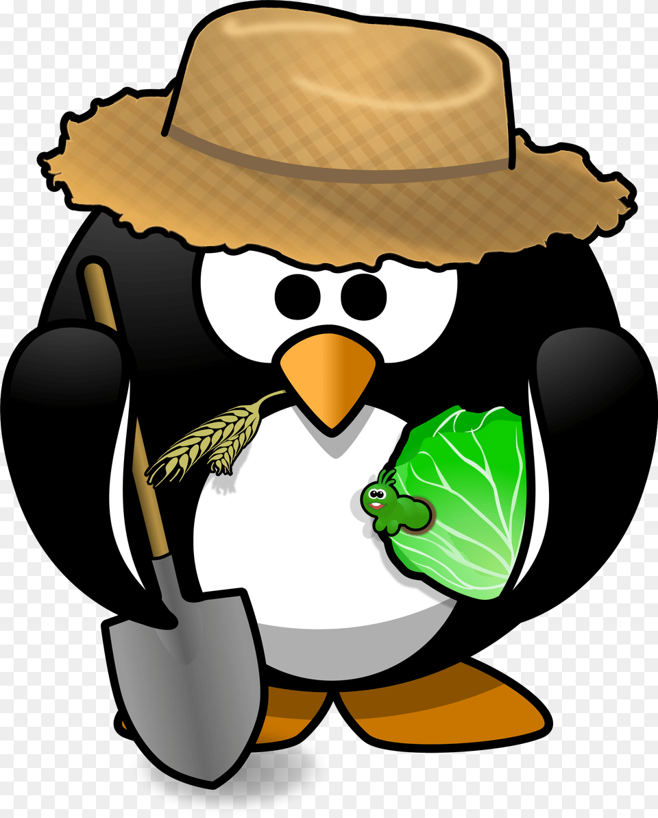 Farmer Penguin High Resolution Clip Art Cartoon Penguin, Clothing, Hat, Baby, Person Free Transparent Png